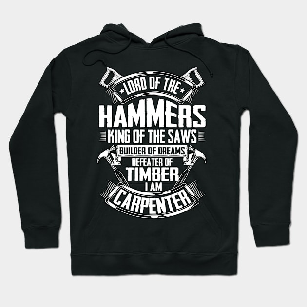 Carpenter/Cabinetmaker/Chippie/Wright/Hammers Hoodie by Krautshirts